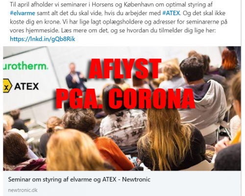 Skal du med til seminar om styring af el-varme, samt de ting du bør vide om ATEX?