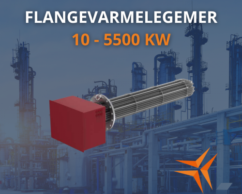 Standard-program på flangevarmelegemer fra 10 til 5500 kW